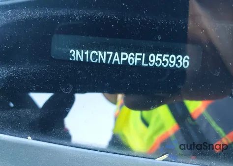 2015 Nissan Versa 1.6 S из США, поврежденный, VIN 3N1CN7AP6FL955936